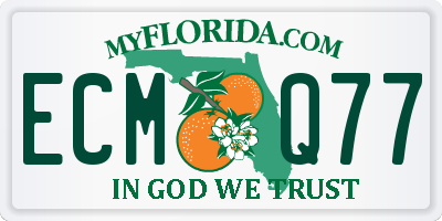 FL license plate ECMQ77