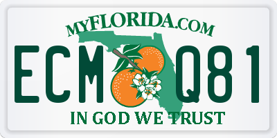 FL license plate ECMQ81