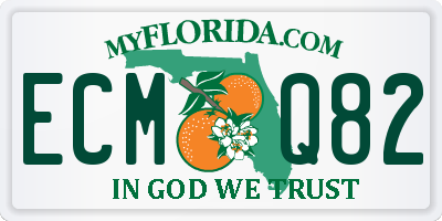 FL license plate ECMQ82
