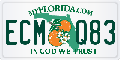 FL license plate ECMQ83