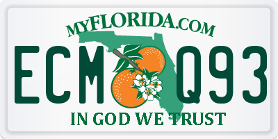 FL license plate ECMQ93