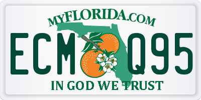 FL license plate ECMQ95