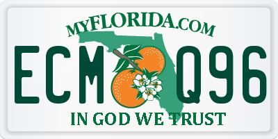 FL license plate ECMQ96