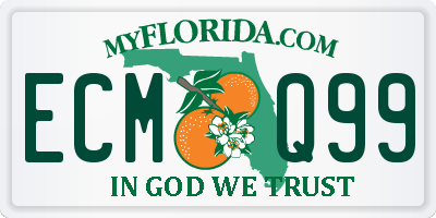 FL license plate ECMQ99