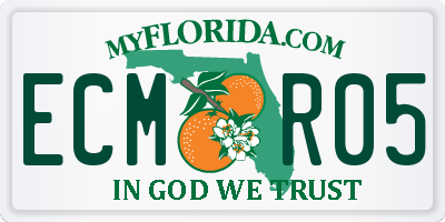 FL license plate ECMR05