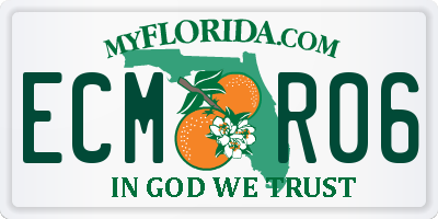 FL license plate ECMR06
