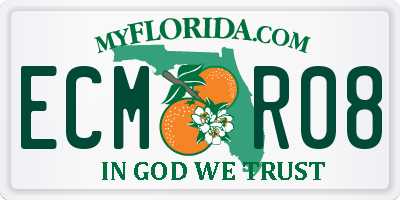 FL license plate ECMR08