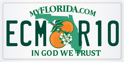 FL license plate ECMR10