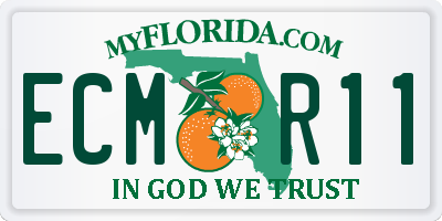 FL license plate ECMR11