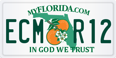 FL license plate ECMR12