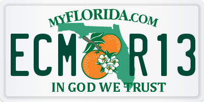 FL license plate ECMR13