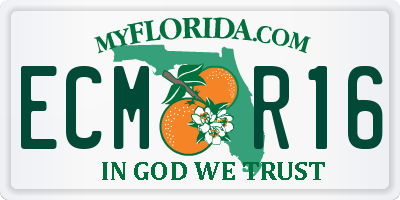FL license plate ECMR16