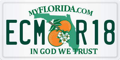 FL license plate ECMR18