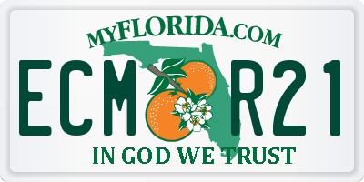 FL license plate ECMR21