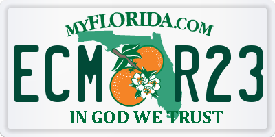 FL license plate ECMR23