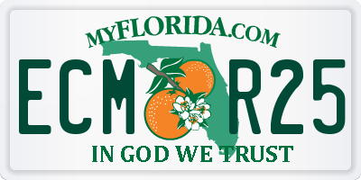 FL license plate ECMR25