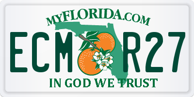 FL license plate ECMR27