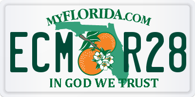 FL license plate ECMR28