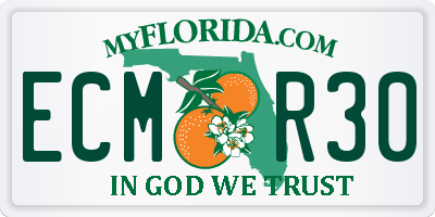 FL license plate ECMR30