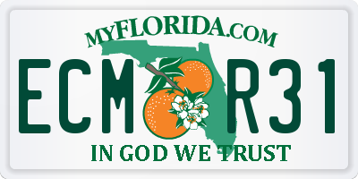 FL license plate ECMR31
