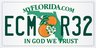 FL license plate ECMR32