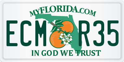 FL license plate ECMR35