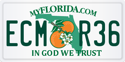 FL license plate ECMR36