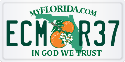 FL license plate ECMR37