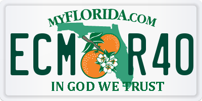 FL license plate ECMR40