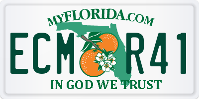 FL license plate ECMR41