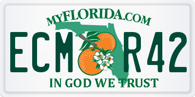 FL license plate ECMR42