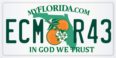 FL license plate ECMR43