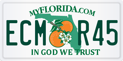 FL license plate ECMR45