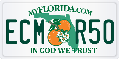 FL license plate ECMR50