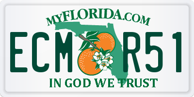 FL license plate ECMR51