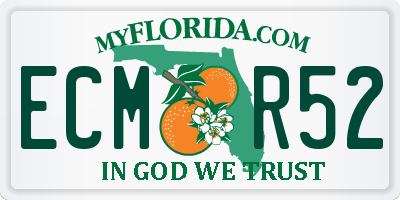 FL license plate ECMR52