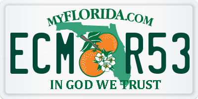 FL license plate ECMR53