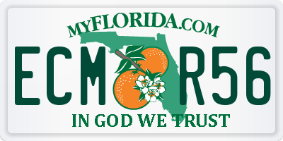 FL license plate ECMR56