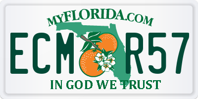 FL license plate ECMR57