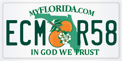 FL license plate ECMR58