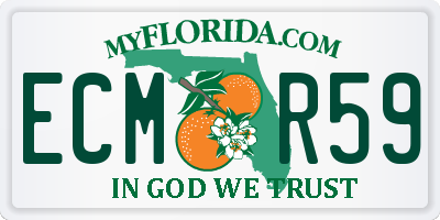 FL license plate ECMR59