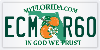 FL license plate ECMR60