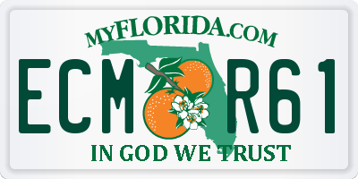 FL license plate ECMR61