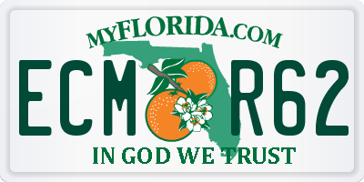 FL license plate ECMR62