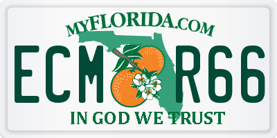FL license plate ECMR66