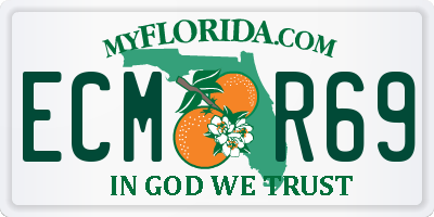 FL license plate ECMR69