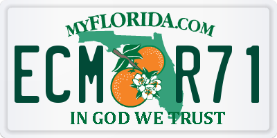 FL license plate ECMR71