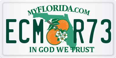 FL license plate ECMR73
