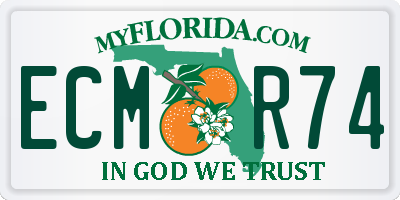 FL license plate ECMR74