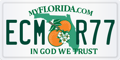 FL license plate ECMR77